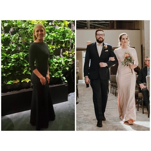 NWT Glamour Galore Blush Pink Button Back Maxi Dress Womens Large - Picture 7 of 12